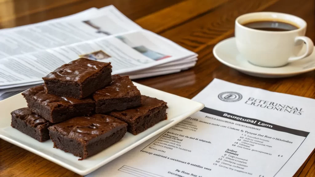 Indulgent double decker chocolate fudge brownies, perfectly layered for maximum flavor.